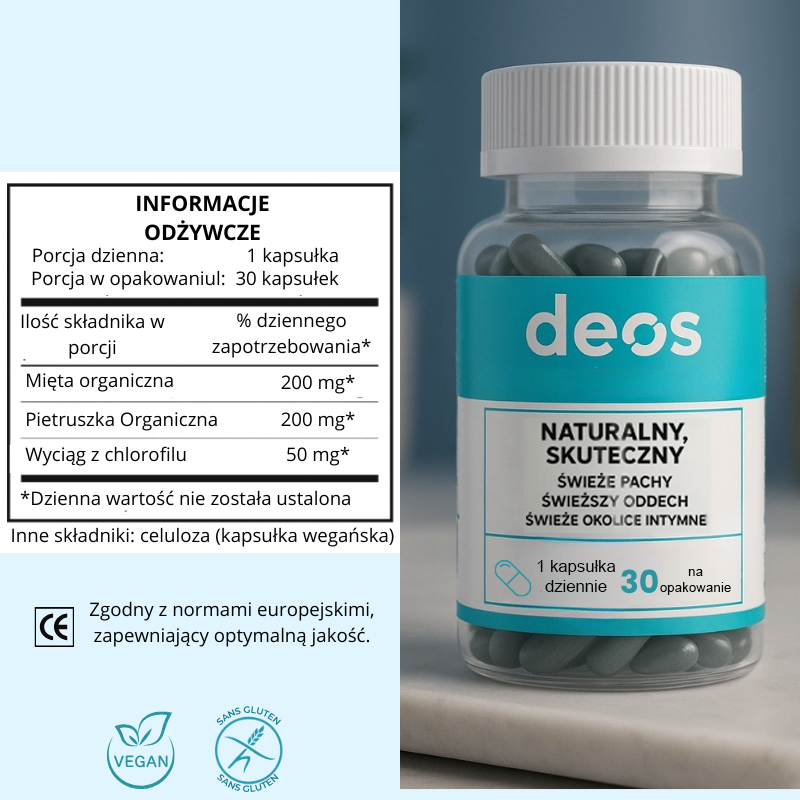 DEOS | Suplement przeciw nieprzyjemnym zapachom