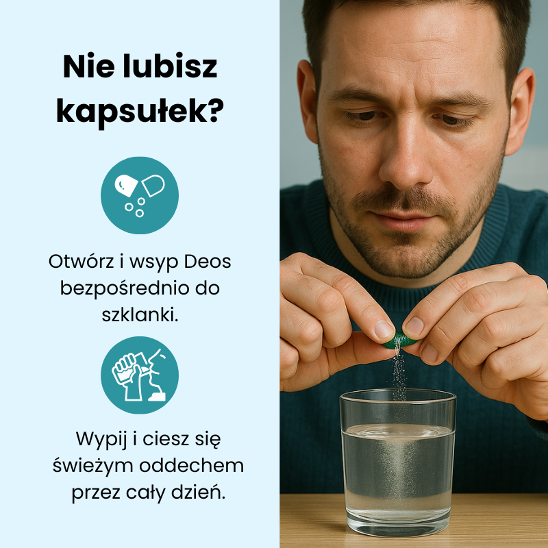 DEOS | Suplement przeciw nieprzyjemnym zapachom